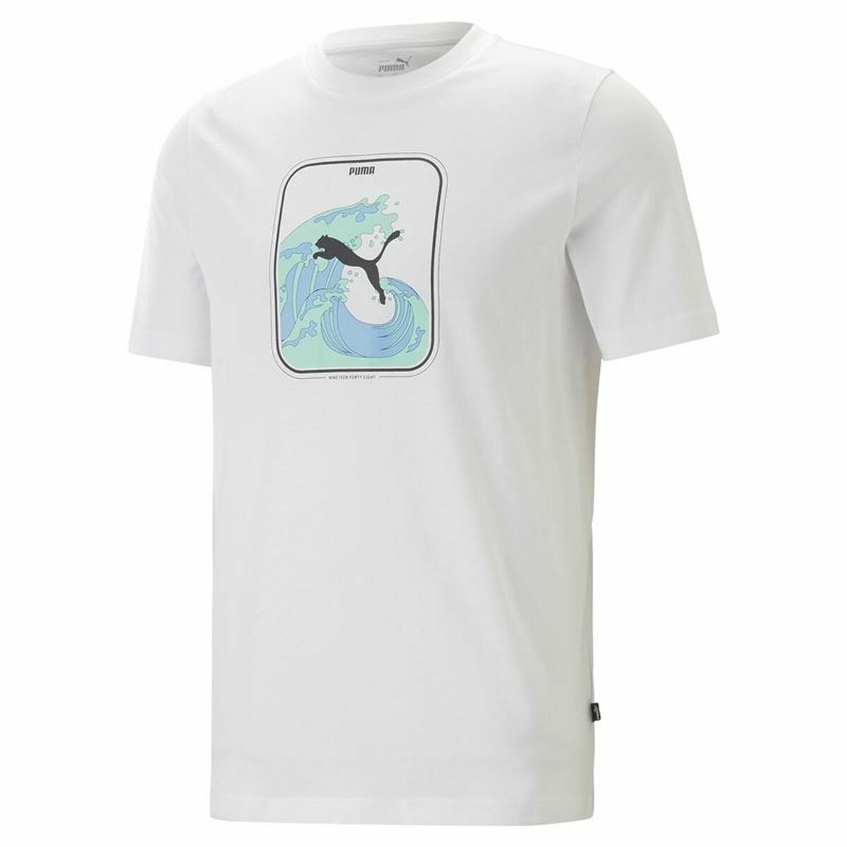 Camiseta Puma Graphics Wave Blanco Hombre Talla S