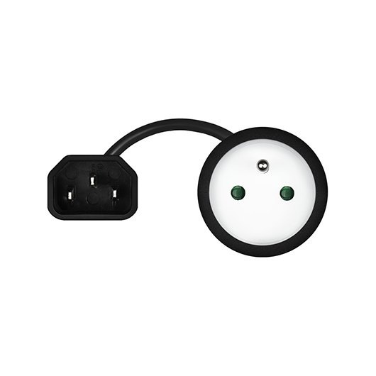 ADAPTADOR DE CORRIENTE SAVIO IEC C14 A CEE 7/5(E)