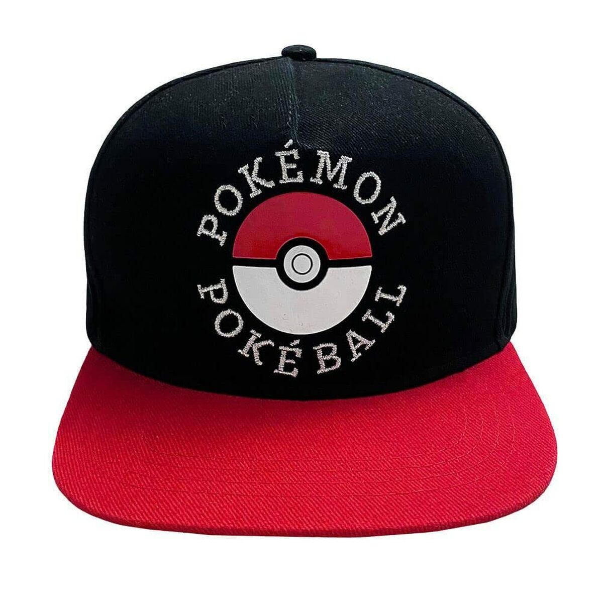 Gorra Unisex Pokémon Trainer Negro Rojo Talla única 58 cm