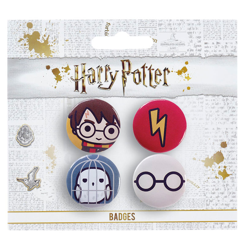 Set 4 pin Harry Potter surtido