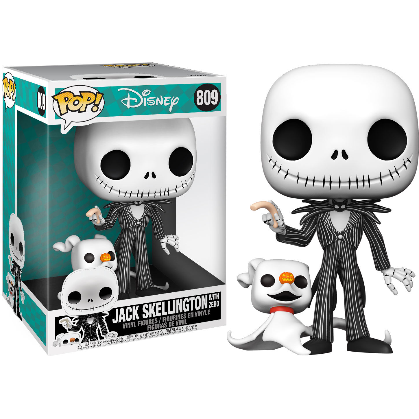 Figura POP Disney Pesadilla Antes de Navidad Jack with Zero 25cm