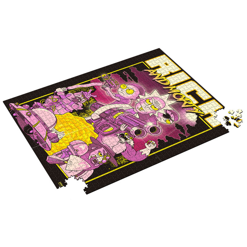 Puzzle Retro Poster Rick and Morty 1000pzs