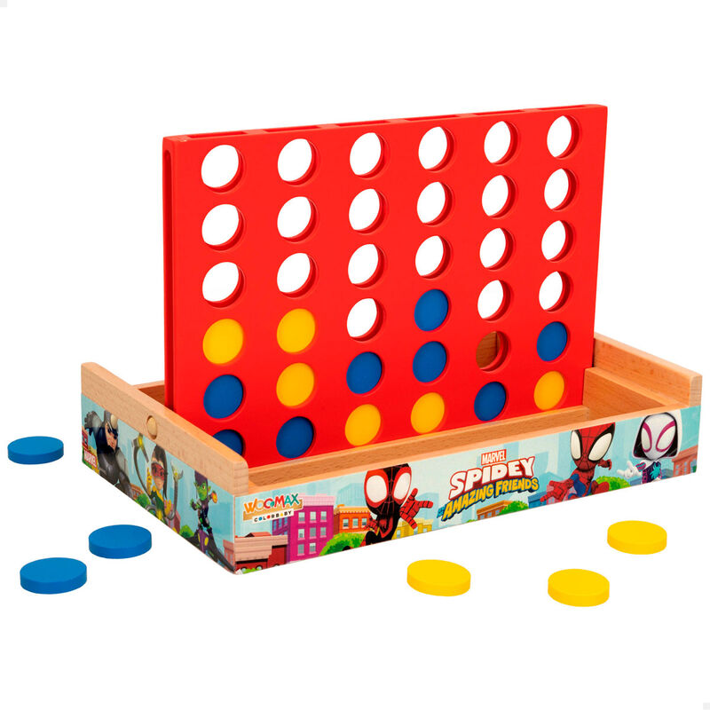 Juego Cuatro en Raya madera Spidey Marvel