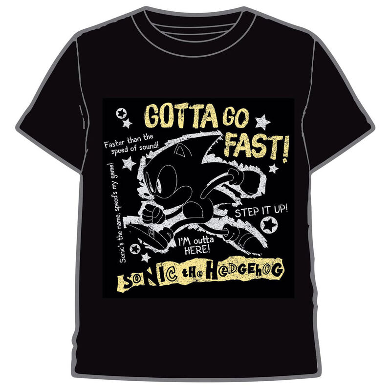 Camiseta Go Fast Sonic The Hedgehog adulto