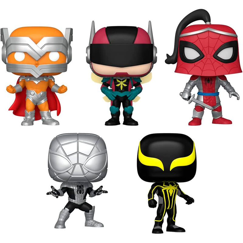 Blister 5 figuras POP Marvel Spiderman Exclusive