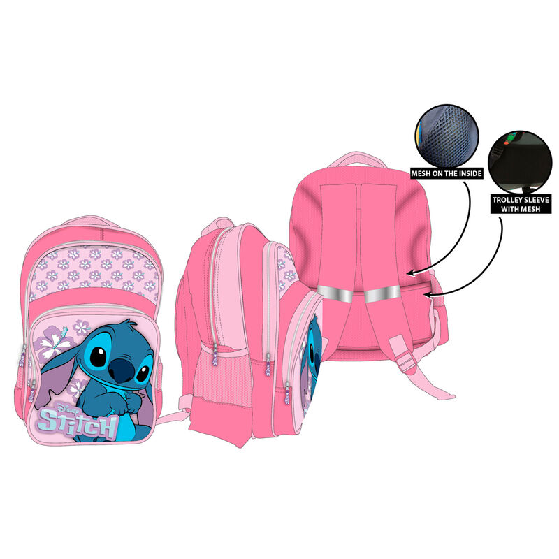 Mochila Stitch Disney 42cm adaptable