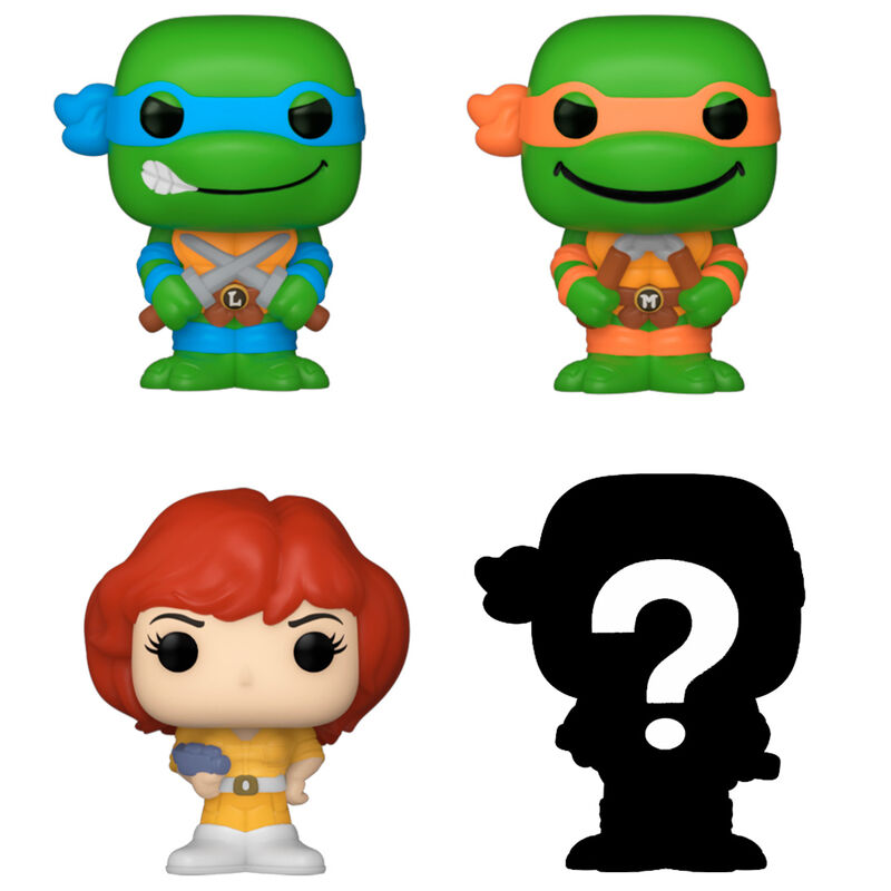 Blister 4 figuras Bitty POP Tortugas Ninja Leonardo
