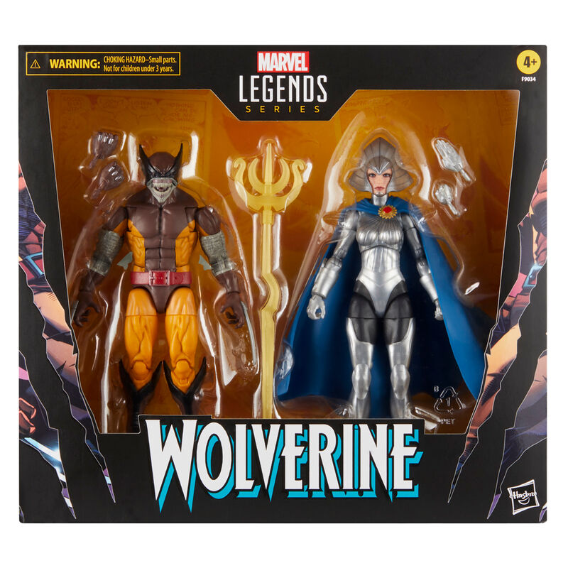 Blister figuras Wolverine y Lilandra NeramaniLegends Series Marvel 15cm