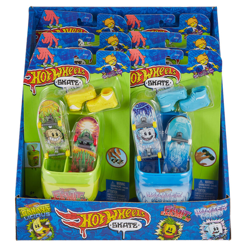 Caja chicles + 2 monopatines Skate Hot Wheels - Imagen 6