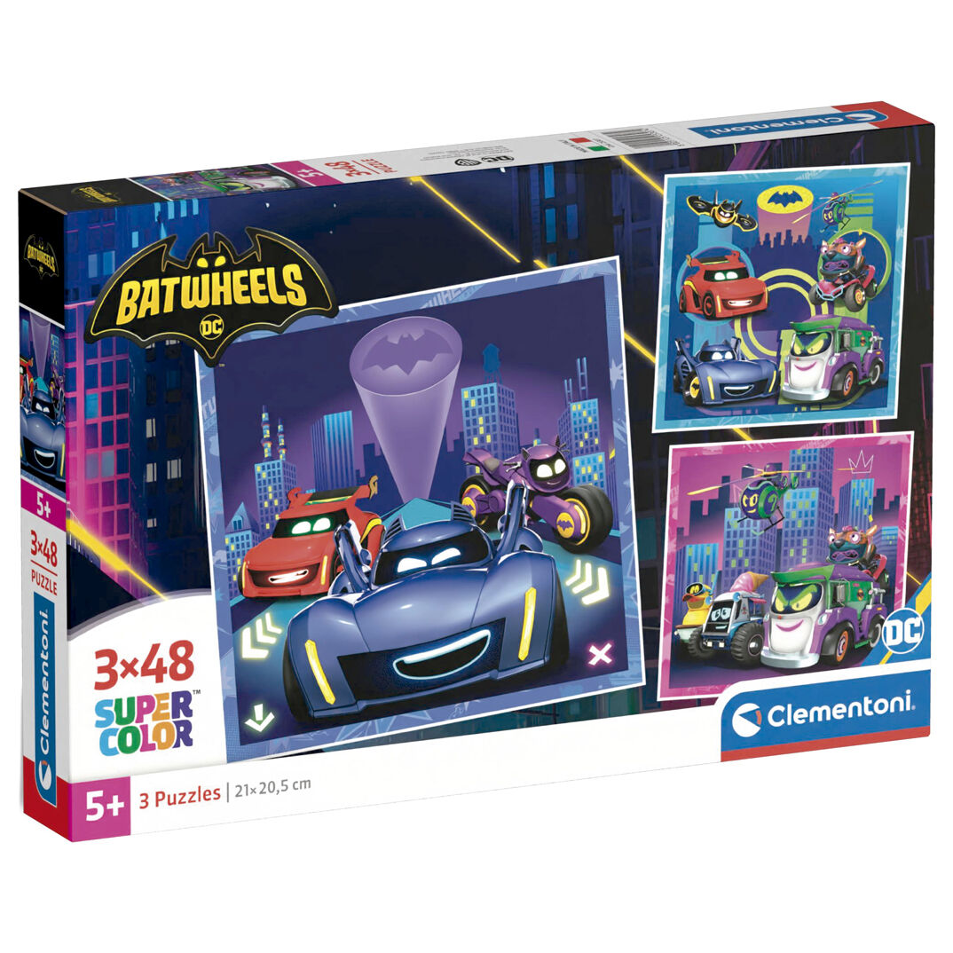 Puzzle maxi Batwheels DC Comics 3x48pzs