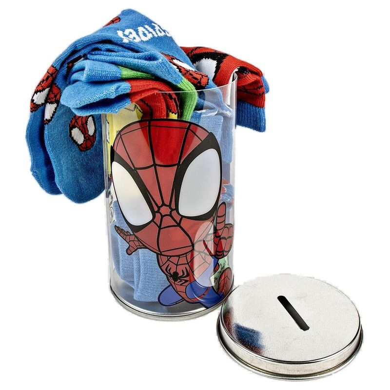 Hucha 4 pares calcetines Spidey Marvel
