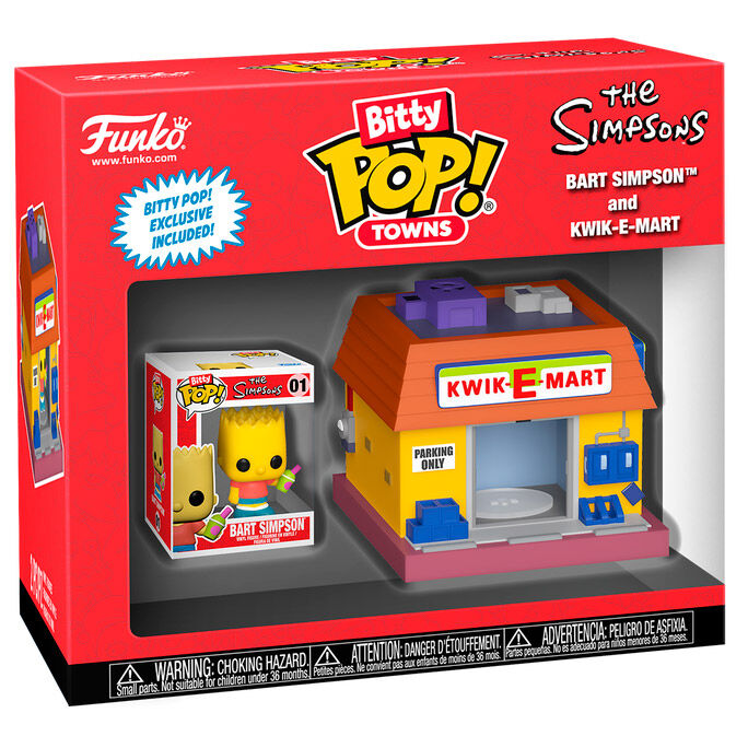 Figura Bitty POP Town Simpsons Bart Simpsons and Kwik-E-Mart