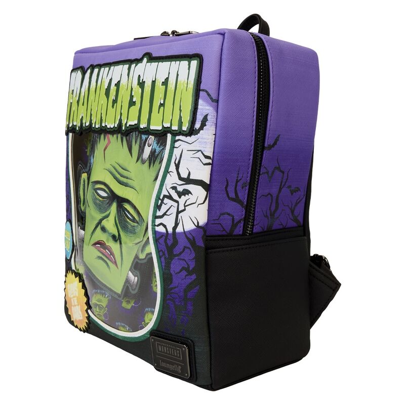 Mochila Frankenstein Neon Mask Universal Monster Loungefly 28cm - Imagen 4