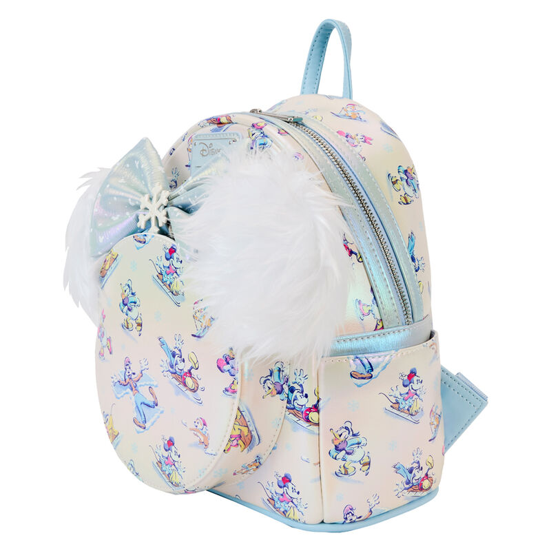 Set Mochila + Diadema orejas Winter Wonderland Mickey and Friends Disney Loungefly 26cm - Imagen 3