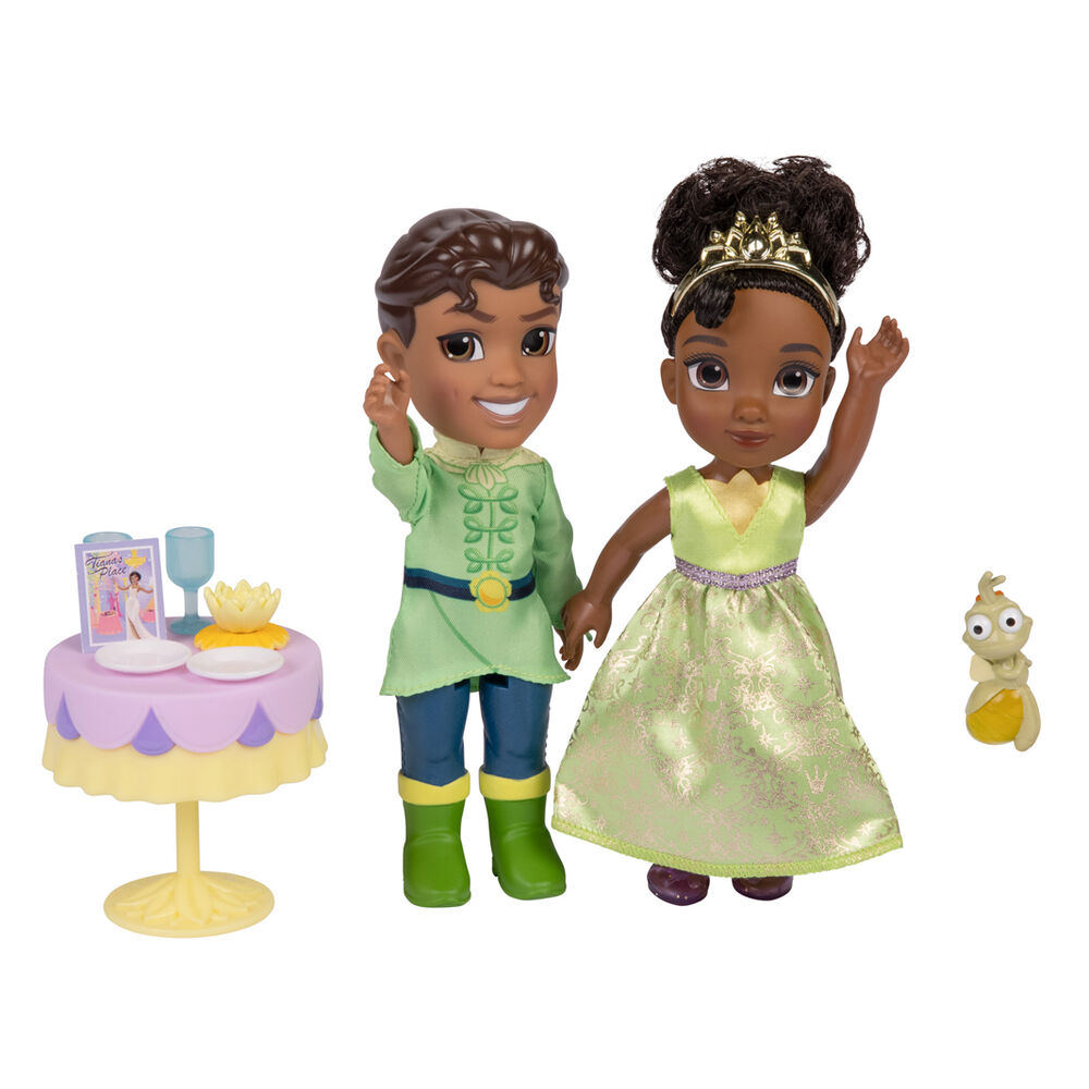 Muñeca Tiana + Naveen – Tiana y el Sapo Disney 15cm