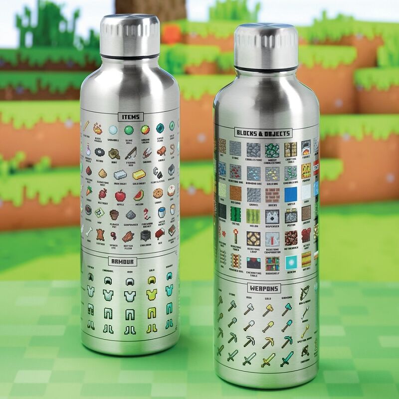 Botella acero inoxidable Minecraft