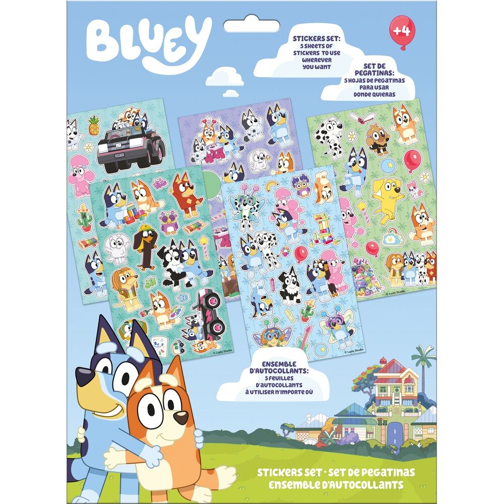 Set pegatinas Bluey