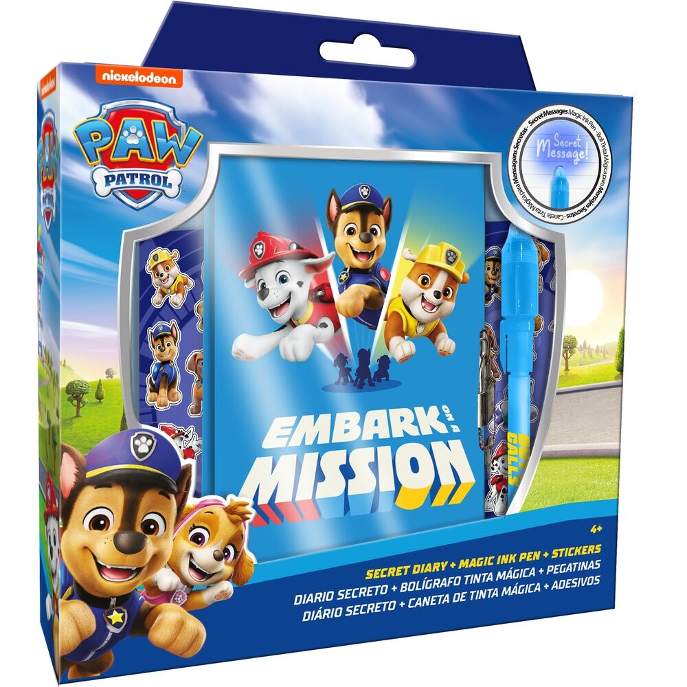 Diario + Boligrafo magico Patrulla Canina Paw Patrol