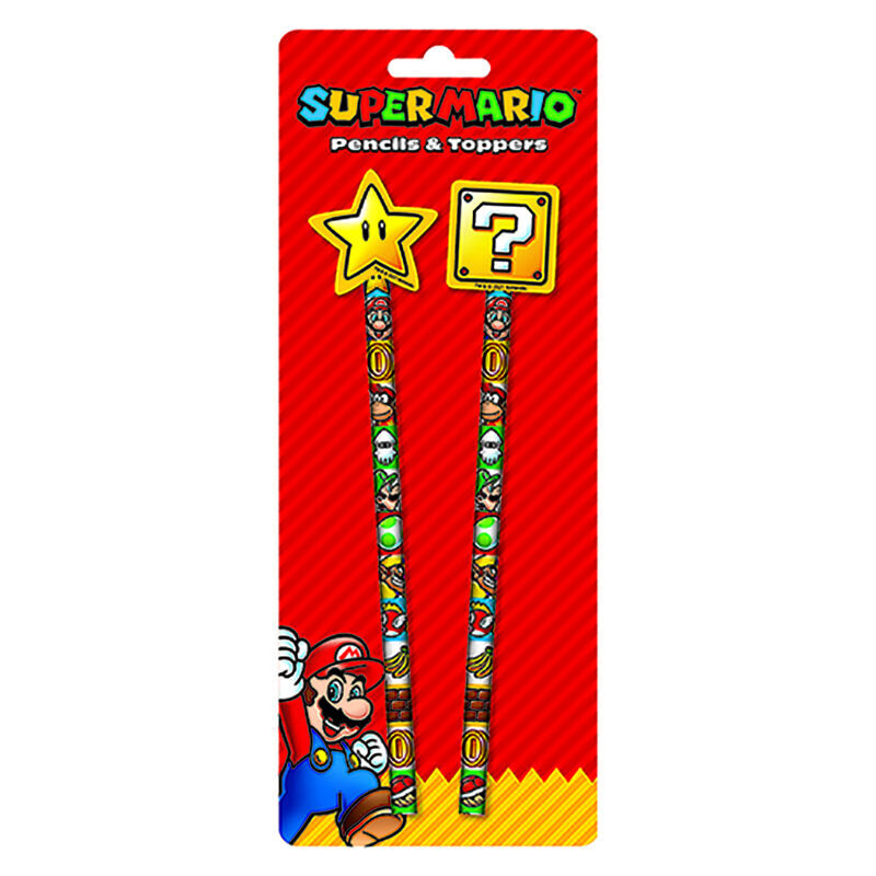 Blister lapices con goma Super Mario Bros
