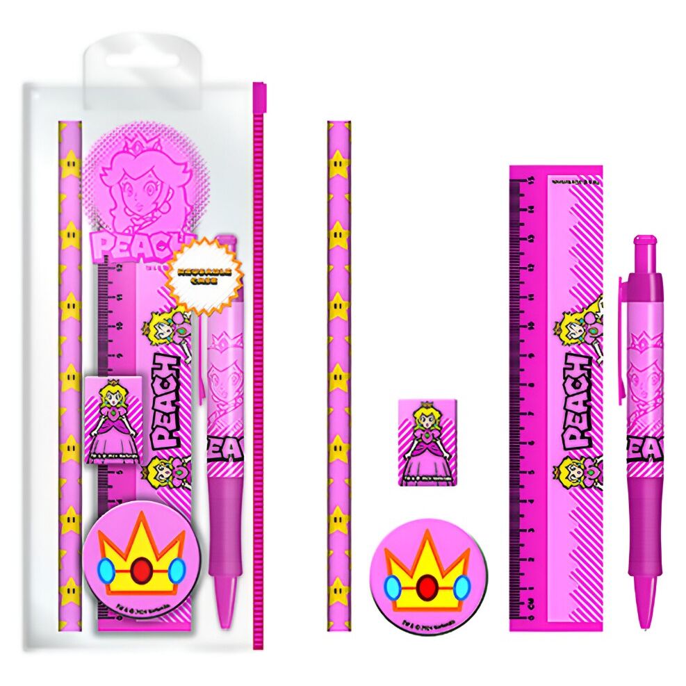 Set papeleria Peach Super Mario Bros