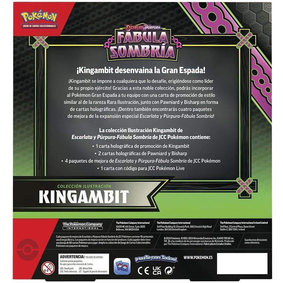 Blister cartas Kingambit Fabula Sombria Pokemon español