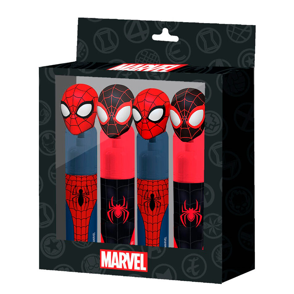 Blister 4 subrayadores Spiderman Marvel