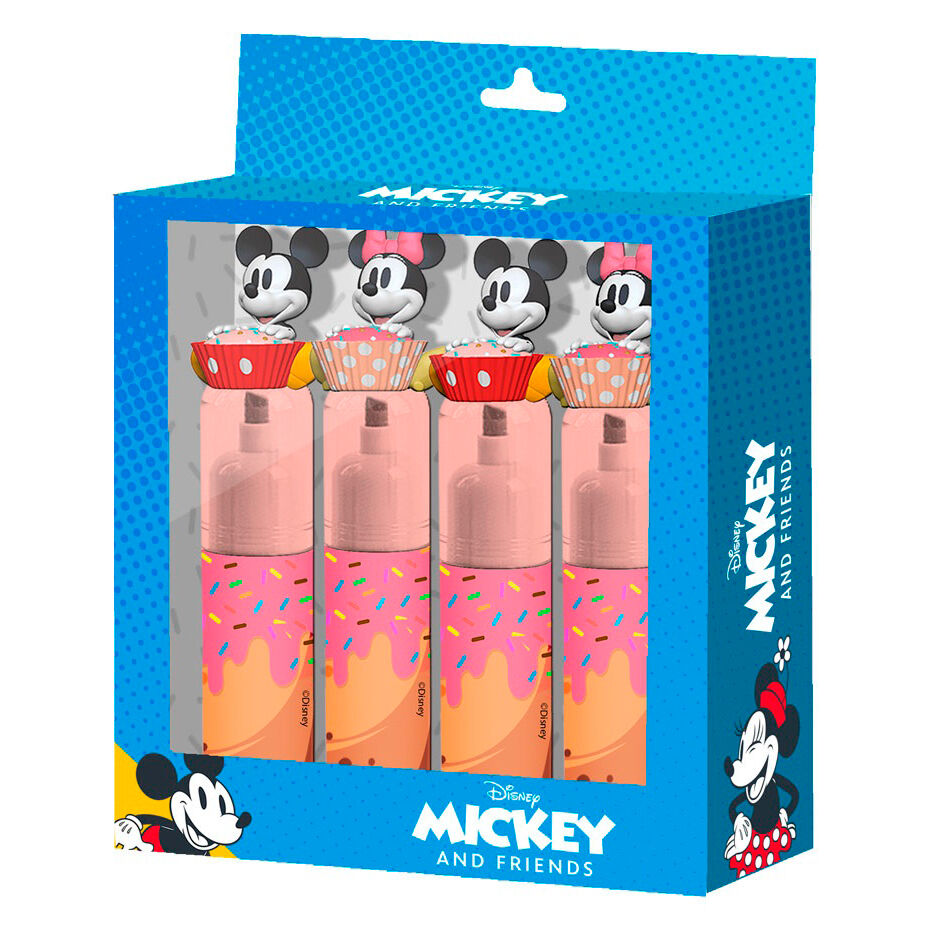 Blister 4 subrayadores Minnie Disney
