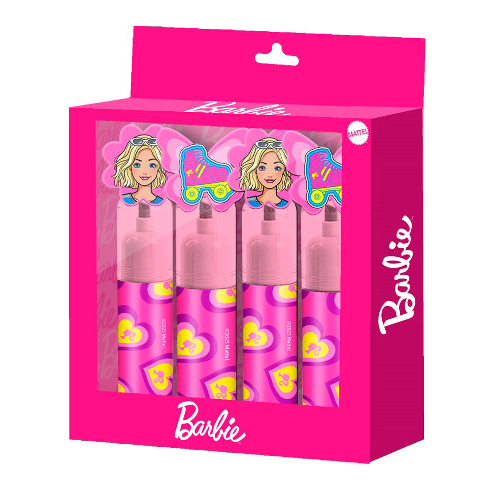 Blister 4 subrayadores Barbie