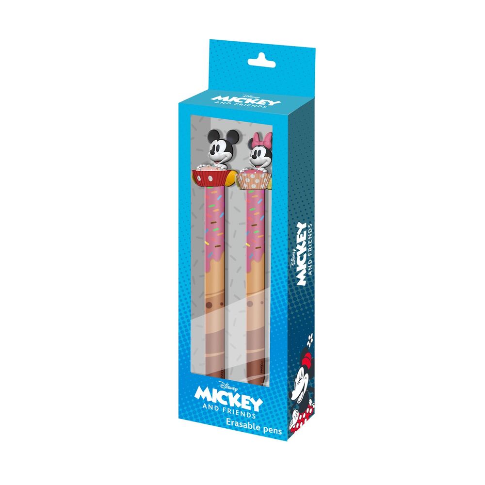 Blister 2 boligrafos borrables Mickey & Minnie Disney
