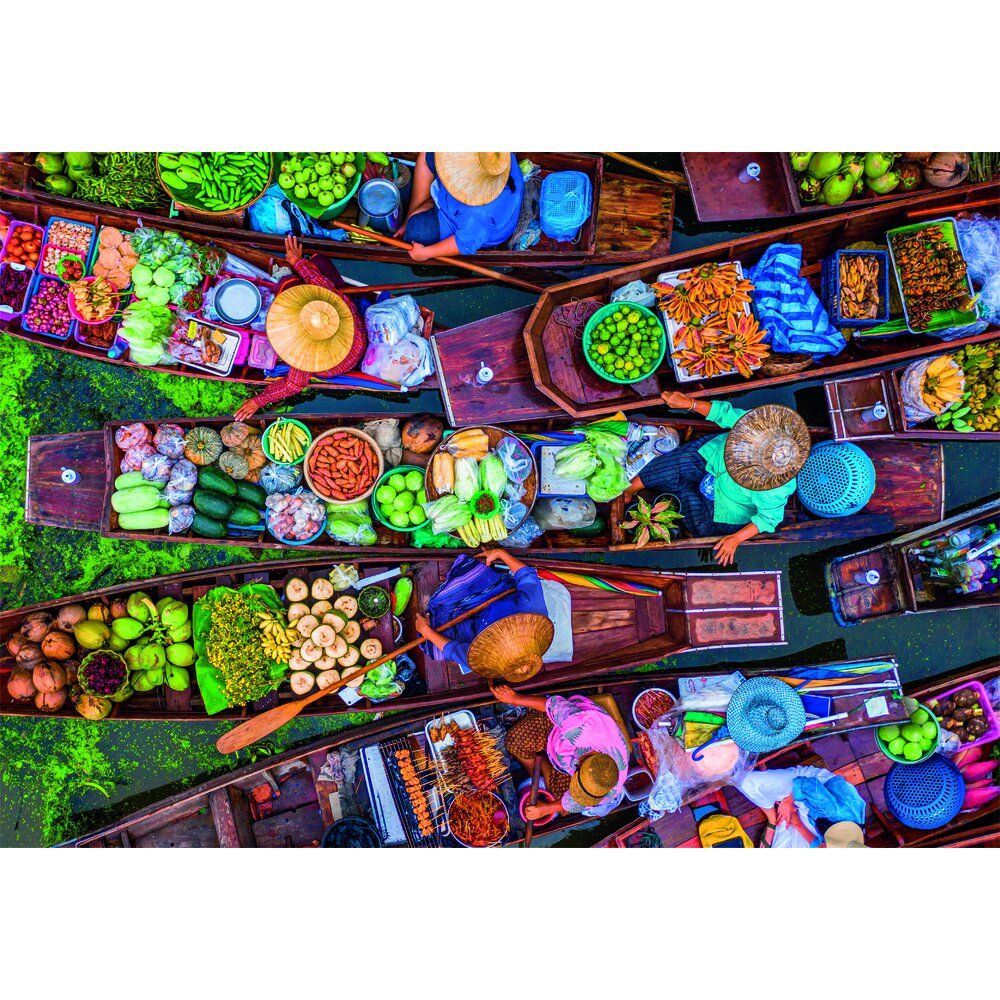 Puzzle Thai Floating Market High Quality 1000pzs
