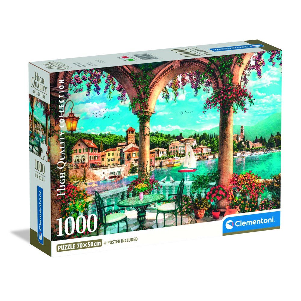 Puzzle Balcony view of Lake Como High Quality 1000pzs