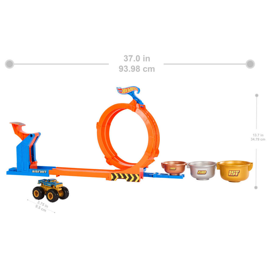 Pista Trofeo del Desafío Bigfoot Monster Trucks Hot Wheels - Imagen 5