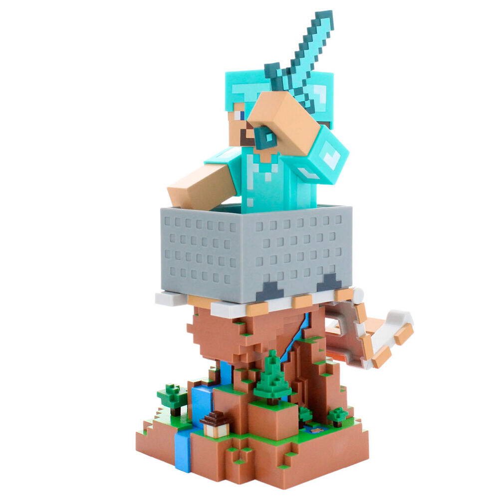 Cable Guy soporte sujecion Diamond Steve Minecraft 20cm - Imagen 3