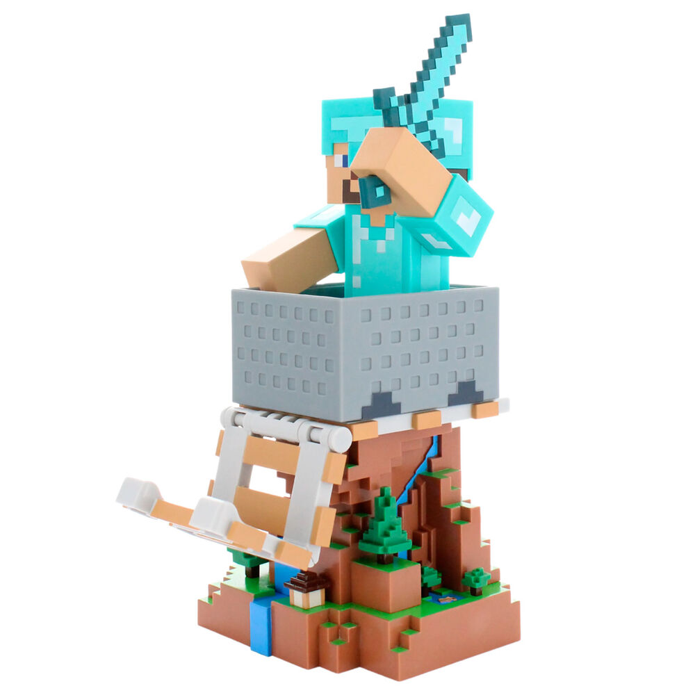 Cable Guy soporte sujecion Diamond Steve Minecraft 20cm - Imagen 5