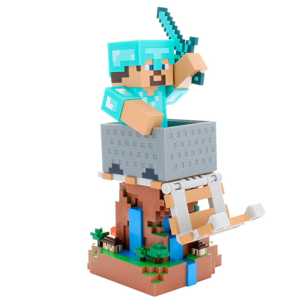 Cable Guy soporte sujecion Diamond Steve Minecraft 20cm - Imagen 6