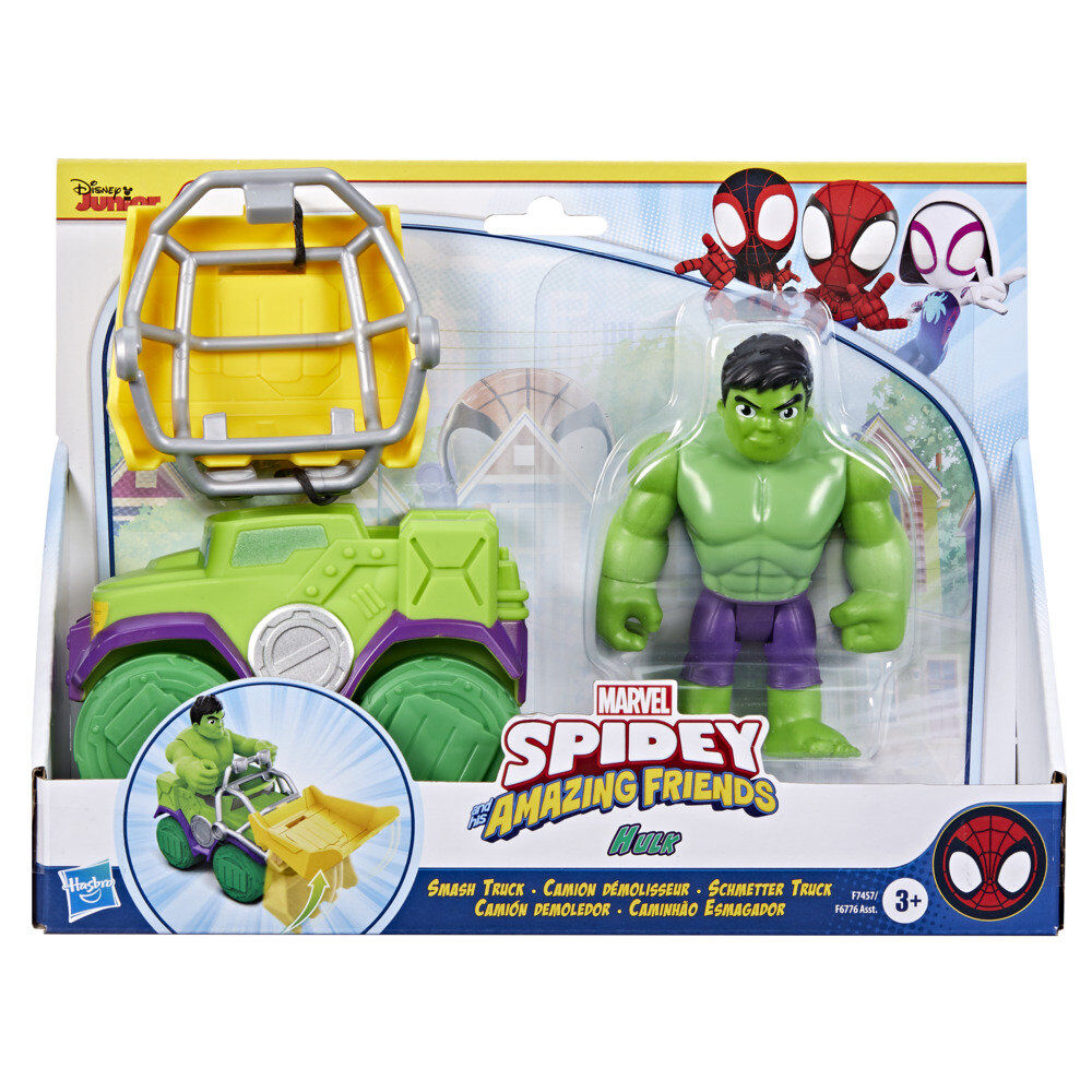 Set Camion demoledor + figura Hulk Spidey and His Amazing Friends Marvel