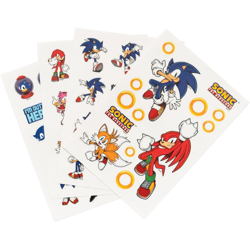 Set pegatinas reutilizables Sonic The Hedgehog