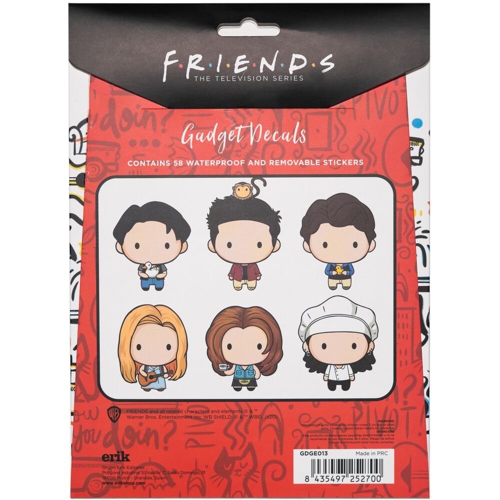 Set pegatinas reutilizables Friends