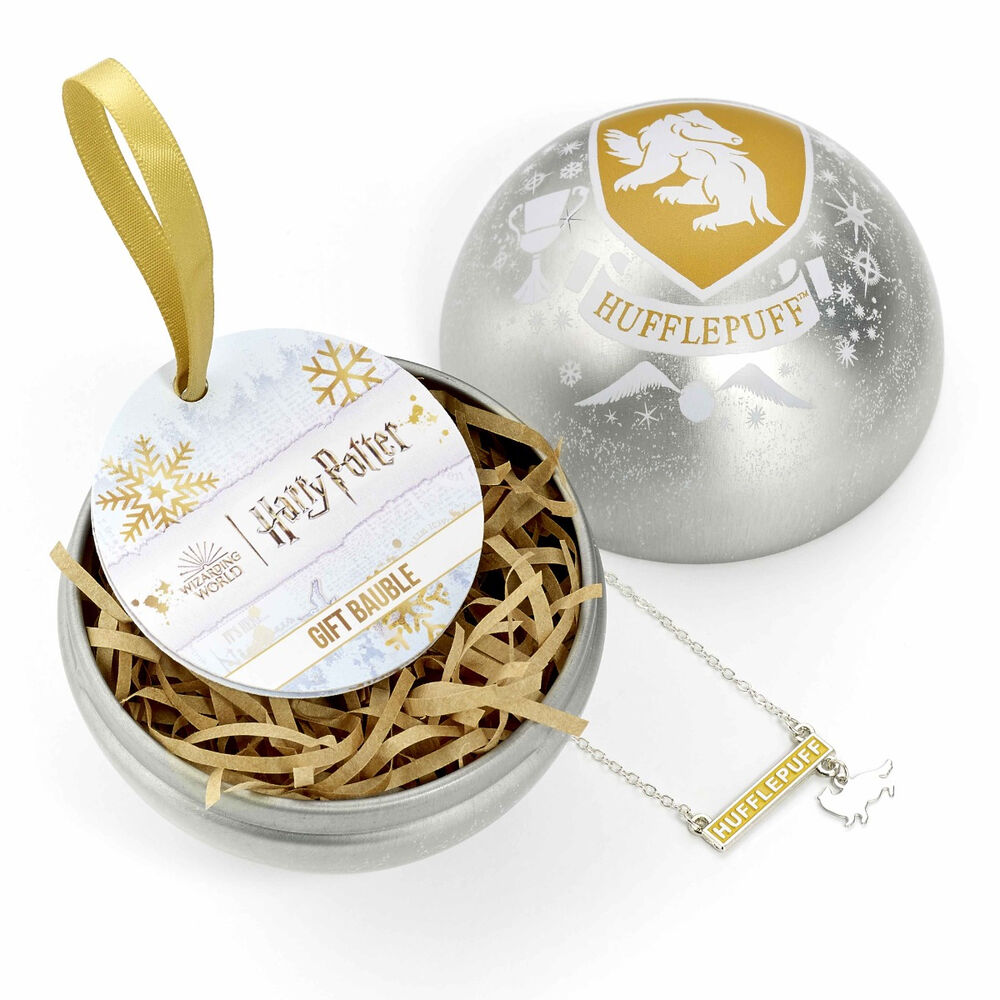 Colgante Hufflepuff + Bola de Navidad Harry Potter