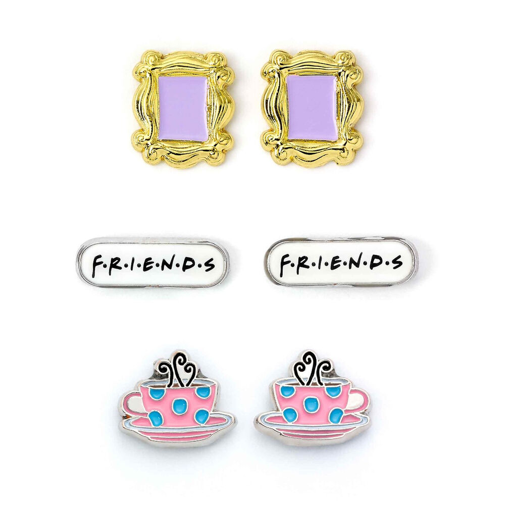 Set 3 pares de pendientes Friends