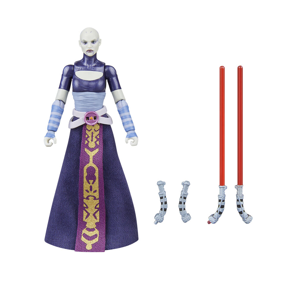Figura Asajj Ventress La Guerra de los Clones Star Wars 9,5cm