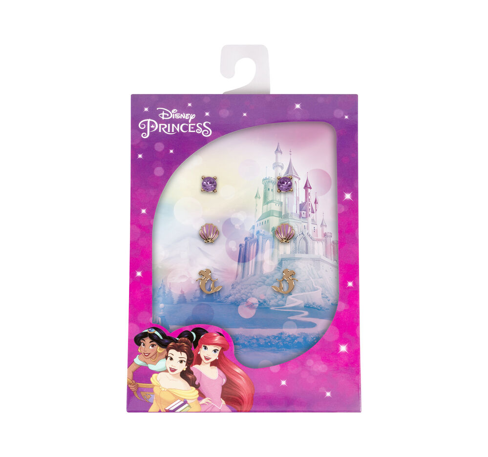 Set 3 Pares de pendientes La Sirenita Disney