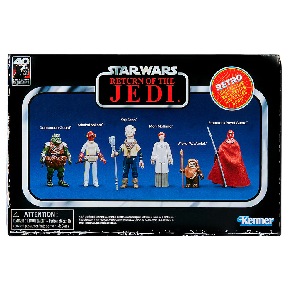Set 6 figuras coleccion Retro Star Wars El Retorno del Jedi 9,5cm surtido