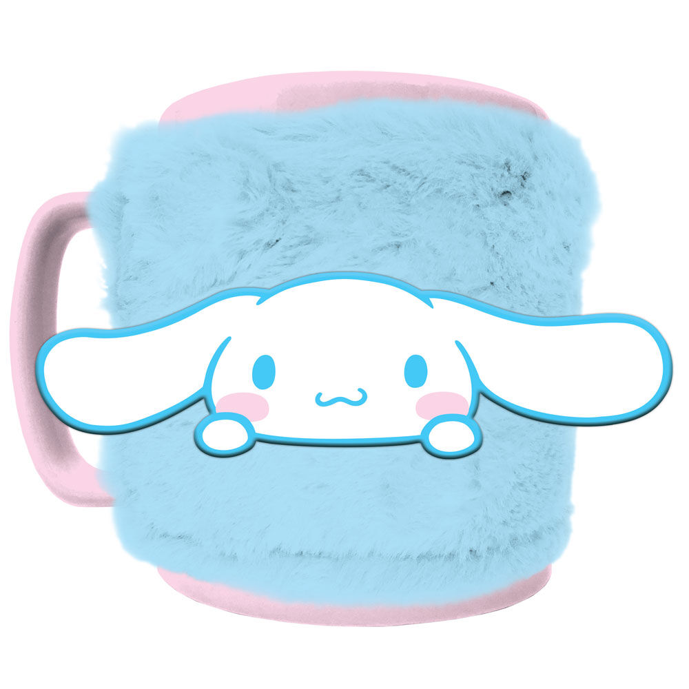 Taza funda de peluche Cinnamoroll Hello Kitty 440ml