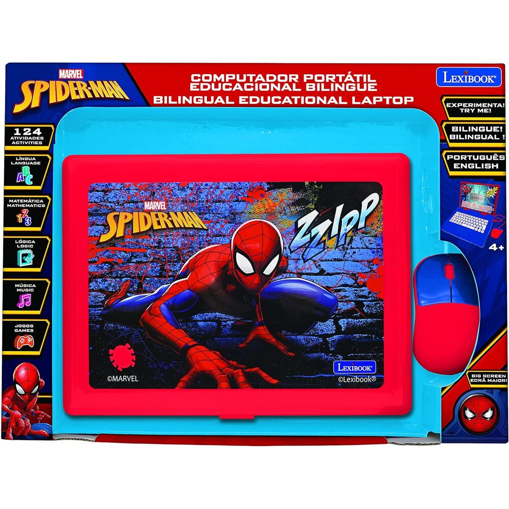Ordenador portatil educativo Spiderman Marvel ingles - portugues - Imagen 3