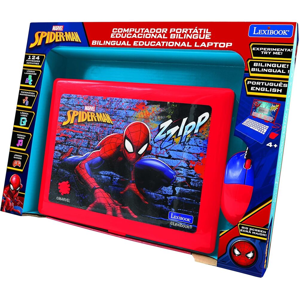 Ordenador portatil educativo Spiderman Marvel ingles - portugues - Imagen 4