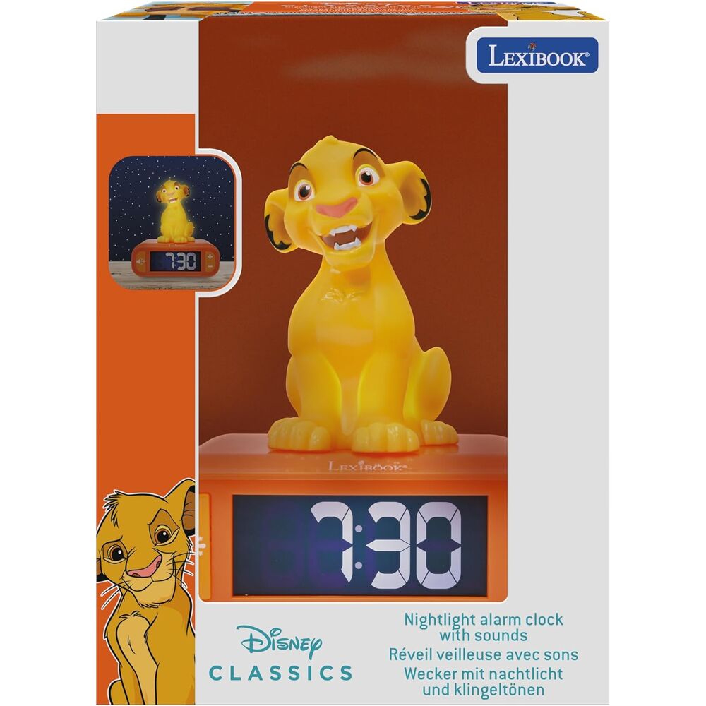 Despertador digital luz nocturna Simba El Rey Leon Disney