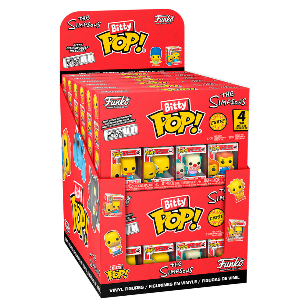 Blister 4 figuras Bitty POP Los Simpsons surtido