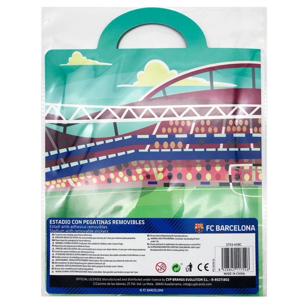 Libro de Pegatinas Reutilizables 3D Estadio FC Barcelona