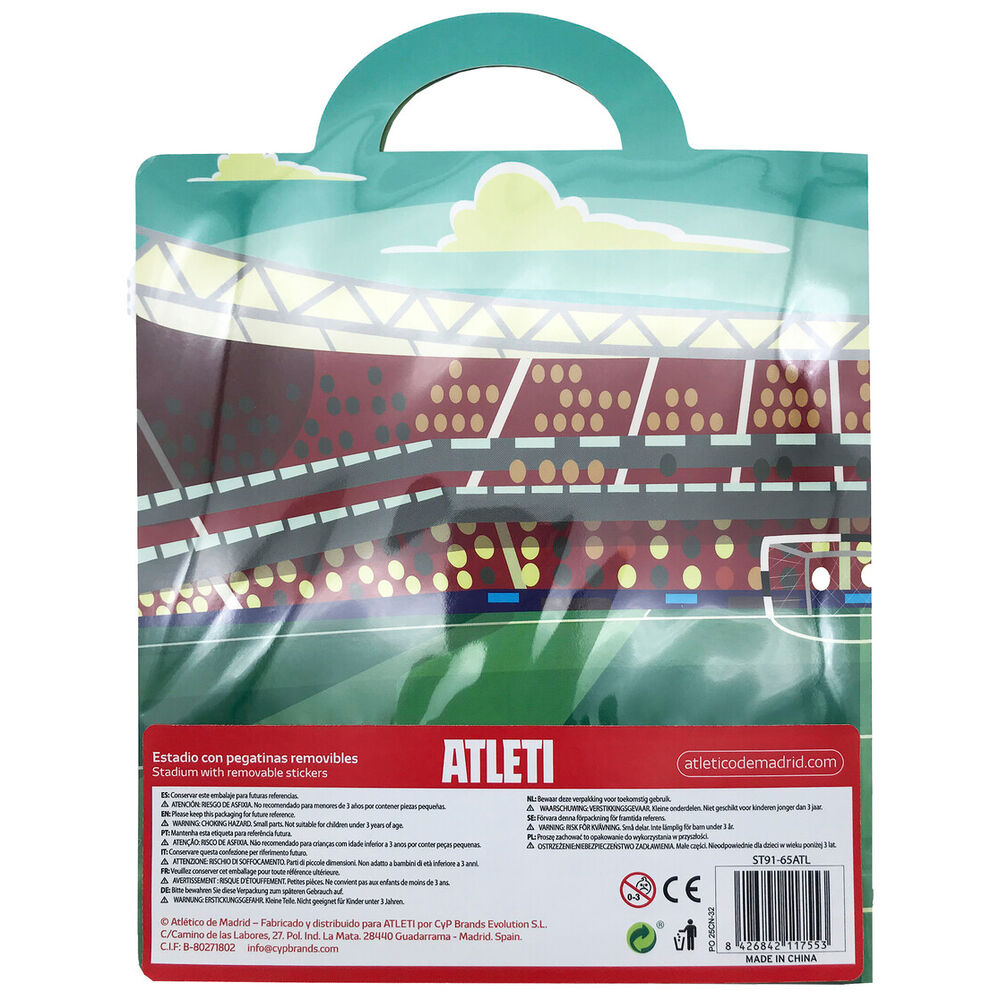 Libro de Pegatinas Reutilizables 3D Estadio Atletico de Madrid